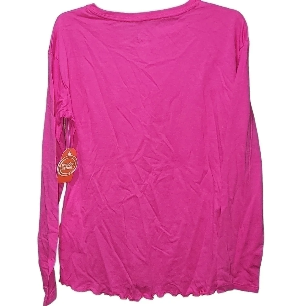 5/$25 Wonder Nation size large pink long sleeve butterfly shirt